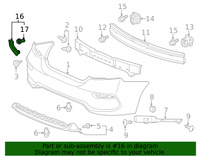 Отражатель заднего бампера левый Acura Integra 23-26