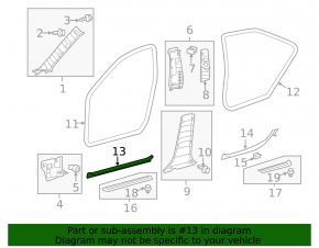 Накладка порога внутренняя передняя правая Toyota Camry v50 12-14 usa беж, царапины