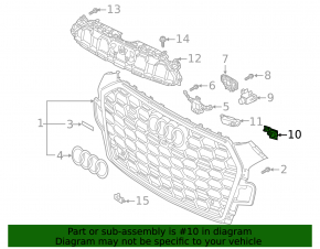 Кріплення майданчика номера решітки радіатора grill ліве Audi A5 F5 20-25