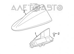 Корпус антени плавець BMW X7 G07 19-22 зламане кріплення
