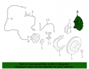Суппорт в сборе передний левый BMW 4 F32/33/36 14-17 N26, N55, B48 синий, M Sport