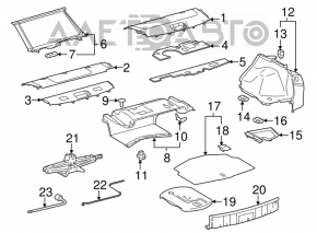 Карман багажника правый Lexus IS250 IS300 IS350 06-13 царапины, сломано крепление