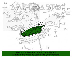 Топливный бак Toyota Highlander 20-26 2.4t, 3.5