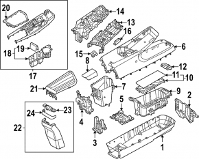 Накладка центральної консолі Kia EV6 22-26