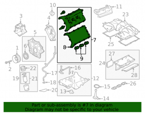 Крышка клапанная правая Land Rover Range Rover 13-21 3.0