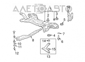 Цапфа передняя правая Mitsubishi Galant 04-10
