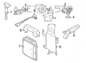 Блок ECU компьютер двигателя VW Touareg 13-14 3.6 CGRA