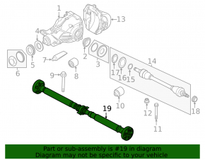 Карданный вал кардан BMW 5 F10 12-16 2.0T RWD потресканы муфты