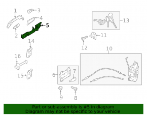 Механизм ручки двери передней левой Subaru Outback 20-23 keyless