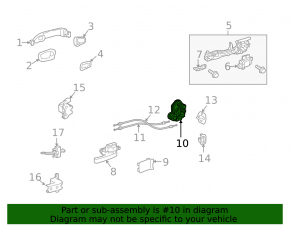 Замок двери задней левой Lexus RX350 RX450h 10-15