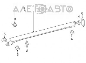 Порог правый Lexus RX350 RX450h 10-15