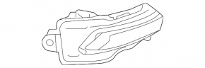 Повторитель поворота левого зеркала Lexus RX350 RX450h 16-22