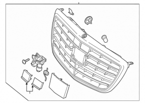 Решетка радиатора grill Mercedes S-class W222 14-17
