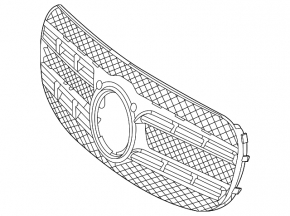 Решітка радіатора grill гола Mercedes X167 GLS 450 580 20-23