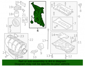 Передняя крышка двигателя Ford Ecosport 18-22 2.0
