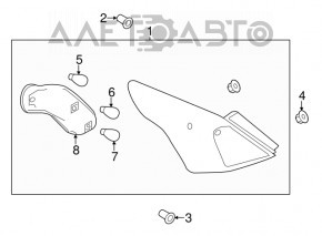 Фонарь левый Nissan Versa 12-19