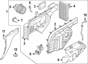 Печка заднего ряда в сборе Hyundai Santa Fe 24-26