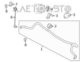 Стабилизатор передний Mazda 6 18-21 2.5
