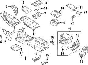 Накладка центральной консоли передняя правая Ford Mustang Mach-E 21-26