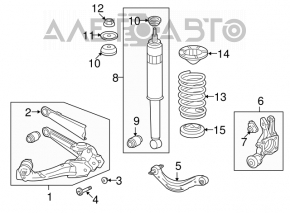 Пружина задняя левая Honda Civic 4d 06-09