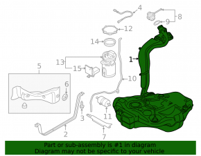 Топливный бак VW Beetle 12-14 2.0T, 2.5