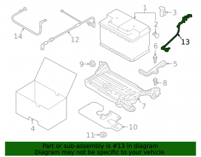 Клемма минусовая Audi A3 8V 15-16 1.8T, 2.0T с датчиком Start/Stop