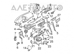 Накладка торпеды дерево левая Mercedes W211
