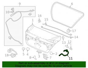Петля крышки багажника правая Honda Insight 19-22