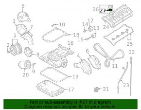 Крышка маслозаливной горловины VW Passat b7 12-15 USA 2.5, 3.6