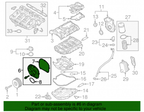 Передняя крышка ГБЦ VW Passat b8 16-19 USA 1.8 TFSI