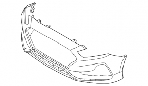 Бампер передній голий Hyundai Sonata 18-19 hybrid