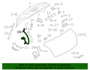 Петля крышки багажника левая Audi A4 B8 08-12 дорест седан
