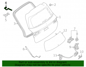Петля дверей багажника права Mercedes X167 GLS 450 20-26