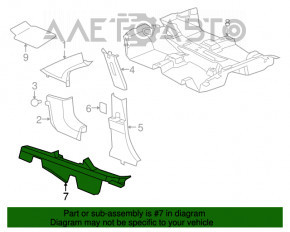 Накладка порога правая Jeep Compass 11-16 беж, царапины