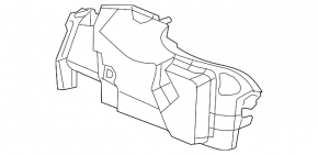 Обшивка арки левая Chevrolet Malibu 13-15 hybrid черная