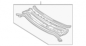 Решітка двірників пластик Toyota Sienna 04-10