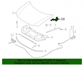 Петля капота правая Nissan Murano z53 25-26