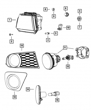 Фара передняя левая Dodge Journey 14-19