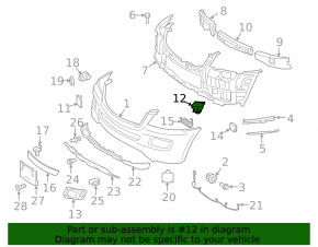 Заглушка фари омивача ліва Mercedes W164 ML 06-08
