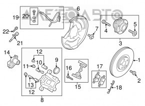 Ступица передняя левая Volvo C40 22-24
