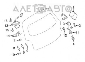 Ручка двери багажника Mitsubishi Outlander Sport ASX 10-23 keyless