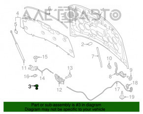 Отбойник капота левый Ford Edge 15-24