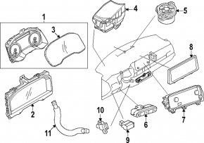 Кнопка управления подсветки приборов Nissan Rogue 21-26