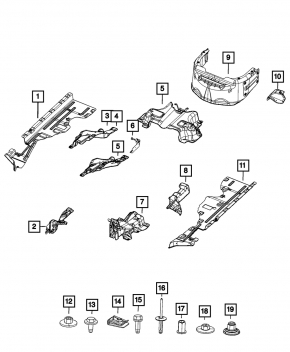 Защита днища левая Jeep Grand Cherokee WL 21-26 long