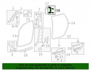 Ручка центральной стойки левая Toyota Sequoia 08-16 сер