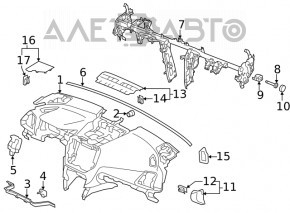Накладка передней панели боковая левая Subaru Forester 19-24 SK черная