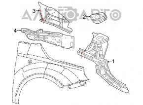 Четверть передняя правая Fiat 500 12-19 черный PXR тычка
