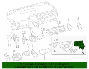 Блок кнопок центральной консоли Toyota Prius 30 10-15 plug-in серый, потерт