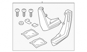 Брызговики передние комплект 2шт Land Rover Range Rover Evoque 12-18