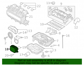 Масляный охладитель двигателя VW Jetta 11-18 USA 1.4T, 1.4Т hybrid